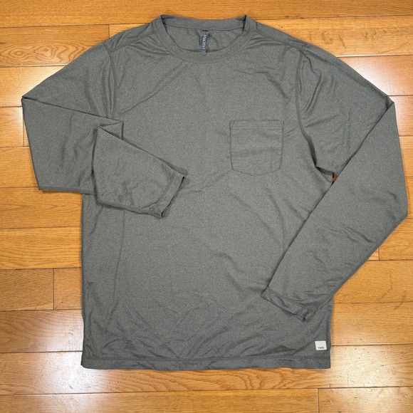 Vuori Other - Vuori Tradewind Performance Long Sleeve Shirt Mens Medium Green Pocket Tee